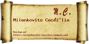 Milenkovits Cecília névjegykártya